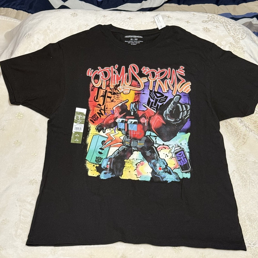 Transformers Optimus Prime Graphic Shirt Size LX |‎ Vintage Style Comic Art